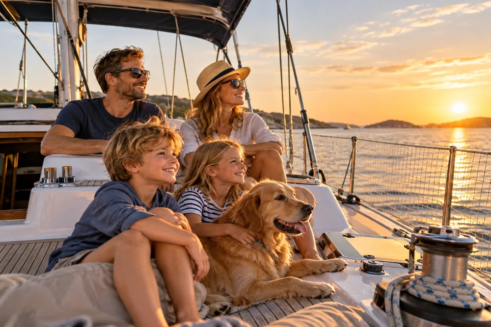 Familienurlaub auf dem Wasser